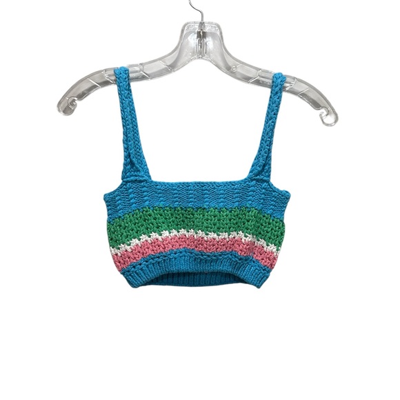 Zara Crochet Knit Crop Tank Top Small | Y2K Festival Bralette - Picture 4 of 5